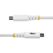 Picture of StarTech.com 3m (10ft) USB-C Charging Cable, Durable and Ultra-Flexible, 240W (5A) PD EPR, USB 2.0 Laptop Charger Cable, USB-IF Certified, Rugged USB-C Charging Cord - White