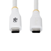 Picture of StarTech.com 3m (10ft) USB-C Charging Cable, Durable and Ultra-Flexible, 240W (5A) PD EPR, USB 2.0 Laptop Charger Cable, USB-IF Certified, Rugged USB-C Charging Cord - White