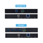 Image de StarTech.com Extension USB 3.0 à 4 Ports sur Ethernet Jusqu'à 100m via un Câble RJ45 Cat6a / Cat7 / Cat8, Extension pour Périphériques USB Distants, Hub 4xUSB-A 5 Gbps, TAA