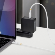 Picture of StarTech.com 1m (3ft) USB-C Charging Cable, Durable and Ultra-Flexible, 240W (5A) PD EPR, USB 2.0 Laptop Charger Cable, USB-IF Certified, Rugged USB-C Charging Cord - White