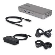Picture of StarTech.com USB4 Docking Station, Driverless Dual 4K for macOS and Windows, Universal USB-C Dock with 100W Laptop Charging and 2.5GbE