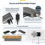 Picture of StarTech.com USB4 Docking Station, Driverless Dual 4K for macOS and Windows, Universal USB-C Dock with 100W Laptop Charging and 2.5GbE