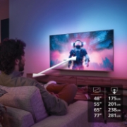 Image de Philips Ambilight 48OLED760/12 TV 121,9 cm (48") 4K Ultra HD Smart TV Wifi Gris