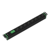 Picture of APC Easy Rack PDU, Basic, Horizontal, 1 Phase, 3.7kW, 230V, 16A, 8 x C13 outlets, IEC60320 C20 inlet