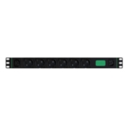 Picture of APC Easy Rack PDU, Basic, Horizontal, 1 Phase, 2.3kW, 230V, 10A, 6 x SCHUKO and 1 x C13 outlets, IEC60320 C14 input