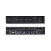Picture of StarTech.com 4-Port DisplayPort KVM Switch with Mouse Roaming and Multi-View / Picture-in-Picture, 4K 60Hz, USB 3.0 (5Gbps) Hub, Hotkey Control, TAA Compliant