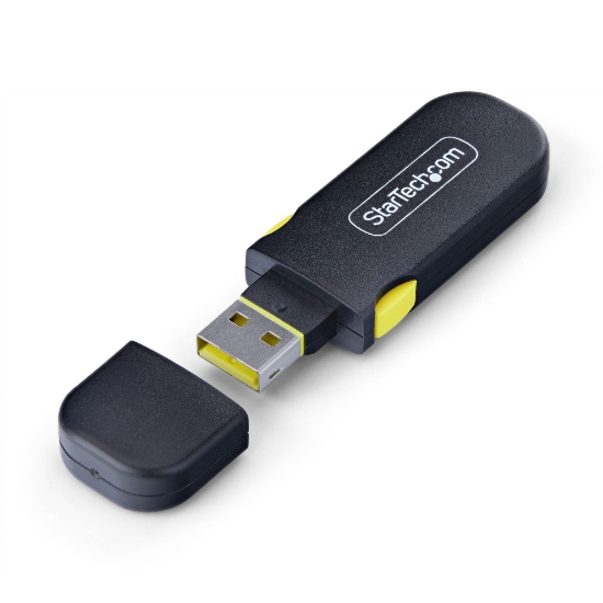 Picture of StarTech.com USB-A Port Blocker Key with 4x Latching USB-A Dust Cover Plugs, Snap-In Reusable Port Protectors for Laptops & Computers