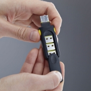 Picture of StarTech.com USB-A Port Blocker Key with 4x Latching USB-A Dust Cover Plugs, Snap-In Reusable Port Protectors for Laptops & Computers