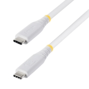 Afbeeldingen van StarTech.com 50cm USB4 Kabel, 40Gbps, USB-IF Gecertificeerde USB-C Kabel, 240W PD, 8K 60Hz/4K 240Hz DP2.1 DP40, TPE Mantel, Thunderbolt 4 Compatibel, Wit