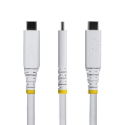 Afbeeldingen van StarTech.com 50cm USB4 Kabel, 40Gbps, USB-IF Gecertificeerde USB-C Kabel, 240W PD, 8K 60Hz/4K 240Hz DP2.1 DP40, TPE Mantel, Thunderbolt 4 Compatibel, Wit
