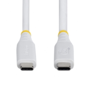 Afbeeldingen van StarTech.com 50cm USB4 Kabel, 40Gbps, USB-IF Gecertificeerde USB-C Kabel, 240W PD, 8K 60Hz/4K 240Hz DP2.1 DP40, TPE Mantel, Thunderbolt 4 Compatibel, Wit