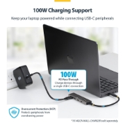 Image de StarTech.com Hub USB-C à 4 Ports, 10 Gbps, Recharge PD 100 W, 4 Ports USB-C, Protection contre les Surintensités, Aluminium PCR, Compatible MacBook / Dell / ThinkPad / HP / iPad / Tablette