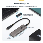 Image de StarTech.com Hub USB-C à 4 Ports, 10 Gbps, Recharge PD 100 W, 4 Ports USB-C, Protection contre les Surintensités, Aluminium PCR, Compatible MacBook / Dell / ThinkPad / HP / iPad / Tablette