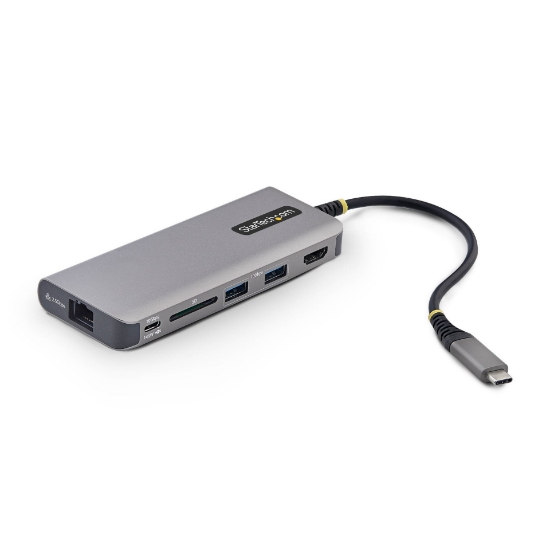 Image de StarTech.com Adaptateur Multiport USB-C vers HDMI, Recharge PD 140W, 4K 60Hz, Hub USB 3 Ports 10 Gbps, Lecteur de Carte SD, 2,5 GbE, Mini Dock pour MacBook / Dell / ThinkPad / HP
