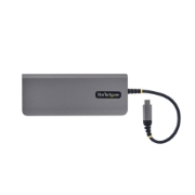 Image de StarTech.com Adaptateur Multiport USB-C vers HDMI, Recharge PD 140W, 4K 60Hz, Hub USB 3 Ports 10 Gbps, Lecteur de Carte SD, 2,5 GbE, Mini Dock pour MacBook / Dell / ThinkPad / HP
