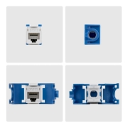 Picture of StarTech.com Cat6 Keystone Jack, 24-Pack RJ45 Ethernet Keystone Jacks, UTP Cat6 Wall Jack, 180-Degree Toolless, White
