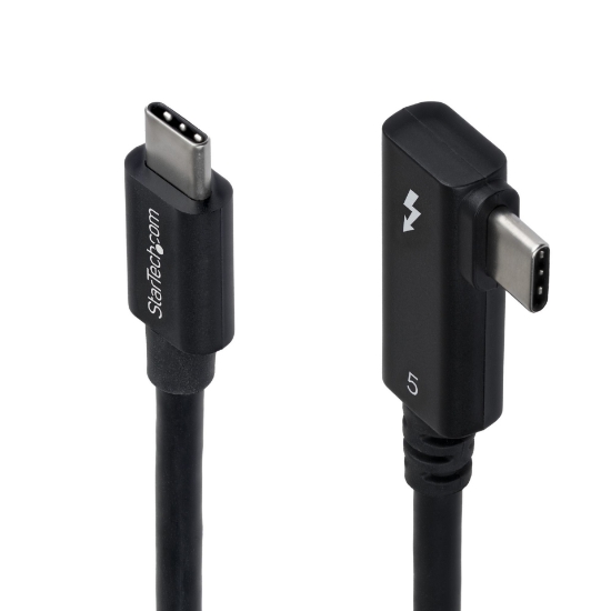 Afbeeldingen van StarTech.com 80cm Haakse Thunderbolt 5 Kabel, 80Gbps/Tot 120Gbps, 240W PD, 8K 60Hz, Gecertificeerde Thunderbolt Kabel, Compatibel met Thunderbolt 4/USB4/USB-C
