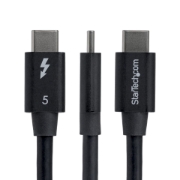 Afbeeldingen van StarTech.com 80cm Haakse Thunderbolt 5 Kabel, 80Gbps/Tot 120Gbps, 240W PD, 8K 60Hz, Gecertificeerde Thunderbolt Kabel, Compatibel met Thunderbolt 4/USB4/USB-C