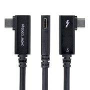 Afbeeldingen van StarTech.com 80cm Haakse Thunderbolt 5 Kabel, 80Gbps/Tot 120Gbps, 240W PD, 8K 60Hz, Gecertificeerde Thunderbolt Kabel, Compatibel met Thunderbolt 4/USB4/USB-C