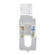 Picture of StarTech.com Cat6 Keystone Jack, 24-Pack RJ45 Ethernet Keystone Jacks, UTP Cat6 Wall Jack, 180-Degree 110 Punch Down, White