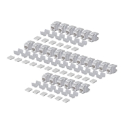 Picture of StarTech.com Cat6 Keystone Jack, 24-Pack RJ45 Ethernet Keystone Jacks, UTP Cat6 Wall Jack, 180-Degree 110 Punch Down, White