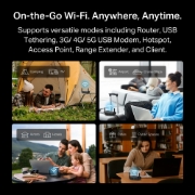 Image de TP-Link BE3600 Wi-Fi 7 routeur sans fil 2.5 Gigabit Ethernet Bi-bande (2,4 GHz / 5 GHz) Noir