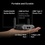 Image de TP-Link BE3600 Wi-Fi 7 routeur sans fil 2.5 Gigabit Ethernet Bi-bande (2,4 GHz / 5 GHz) Noir