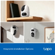 Image de TP-Link Tapo C245D Sphérique Caméra de sécurité IP Intérieure 2304 x 1296 pixels Plafond/mur