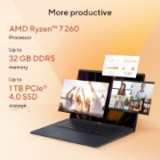 Afbeeldingen van ASUS Vivobook 18 M1807HA-S8174W Copilot+ PC AMD Ryzen™ 7 260 Laptop 46,7 cm (18.4") WUXGA 16 GB DDR5-SDRAM 512 GB SSD Wi-Fi 6 (802.11ax) Windows 11 Home Blauw QWERTY Nederlands