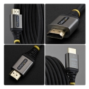 Picture of StarTech.com 50cm (1.6ft) Premium Certified High Speed HDMI Cable, Ultra Flexible HDMI Cable, 4K 60Hz/1440p 144Hz w/HDR10/ARC, 18Gbps, High Flex Braided HDMI Cord