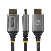 Afbeeldingen van StarTech.com 1m DisplayPort 2.1 Kabel, VESA Gecertificeerde DP80 DisplayPort Kabel, Ongecomprimeerde 10K/8K 60Hz, 16K 60Hz/8K 240Hz met DSC 1.2a, DP 2.1 Kabel