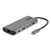 Picture of StarTech.com USB4 Multiport Adapter, Driverless Dual-4K for macOS and Windows, 140W Power Delivery Charging, 3-Port 10Gbps Hub, 2.5GbE, Mini Dock
