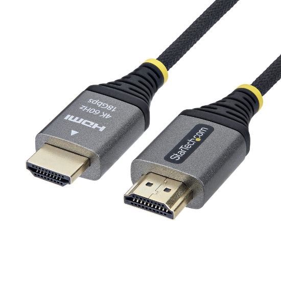 Picture of StarTech.com 2m (6ft) Premium Certified High Speed HDMI Cable, Ultra Flexible HDMI Cable, 4K 60Hz/1440p 144Hz w/HDR10/ARC, 18Gbps, High Flex Braided HDMI Cord