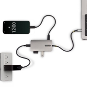 Picture of StarTech.com USB-C Multiport Adapter with 4K 60Hz HDMI, 140W Power Delivery, USB 10Gbps Hub, GbE, SD and MicroSD Slots, Plug-and-Play Mini Dock for Dell, HP, Lenovo Laptops