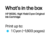 Picture of HP 963XL High Yield Cyan Original Ink Cartridge
