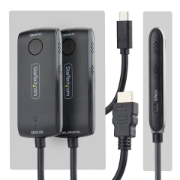 Picture of StarTech.com Wireless USB-C to HDMI Extender for Meeting Rooms and Huddle Spaces, 4K 60Hz, 65ft Range, USB Powered, Plug-and-Play Transmitter and Receiver Kit