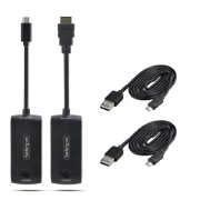 Picture of StarTech.com Wireless USB-C to HDMI Extender for Meeting Rooms and Huddle Spaces, 4K 60Hz, 65ft Range, USB Powered, Plug-and-Play Transmitter and Receiver Kit