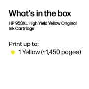 Picture of HP 953XL High Yield Yellow Original Ink Cartridge