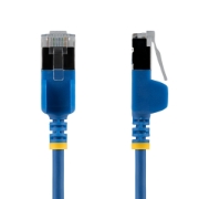 Picture of StarTech.com 15cm Blue Ultra Slim Cat6A Ethernet Cable, 10 pack, Snagless, FTP, Pure Bare Copper Wire, 34AWG Ultra Slim RJ45 Network Patch Cord, Individually Tested