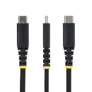 Image de StarTech.com Câble de Charge Rapide USB-A vers USB-C de 2m, 15W 3A, Gaine Tressée Double Couche Nylon/TPE, Câble de Charge USB-A vers Type C Durable, Câble USB A vers USB C