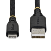 Image de StarTech.com Câble de Charge Rapide USB-A vers USB-C de 2m, 15W 3A, Gaine Tressée Double Couche Nylon/TPE, Câble de Charge USB-A vers Type C Durable, Câble USB A vers USB C