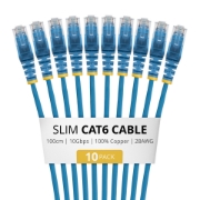 Afbeeldingen van StarTech.com N6PAT100CMBLS10PK netwerkkabel Blauw 1 m Cat6 U/UTP (UTP)