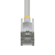 Picture of StarTech.com 4m White Ultra Slim Cat6A Ethernet Cable, Snagless, FTP, Pure Bare Copper Wire, 34AWG Slim RJ45 Network Patch Cord, Individually Tested
