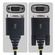 Picture of StarTech.com 1ft (30cm) USB-C to Serial Adapter Cable, COM Retention, FTDI Chipset, Type-C to Male DB9 RS232, Status LEDs, Interchangeable DB9 Screws and Nuts