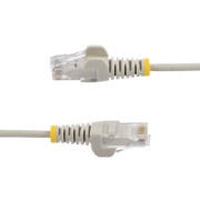 Picture of StarTech.com 25cm Gray Slim CAT6 Cable, 10 Pack, Snagless, 100W PoE, UTP, LSZH, 28AWG Pure Bare Copper Wire, Slim RJ45 Network Patch Cord w/Strain Reliefs, Individually Tested