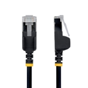 Picture of StarTech.com 15cm Black Ultra Slim Cat6A Ethernet Cable, 10 Pack, Snagless, FTP, Pure Bare Copper Wire, 34AWG Ultra Slim RJ45 Network Patch Cord, Individually Tested