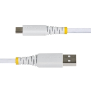 Afbeeldingen van StarTech.com 1m USB-A naar USB-C Snellaadkabel, 15W 3A, Dual-Layer Gevlochten Nylon / TPE Mantel, Duurzame USB-A naar USB-C Oplaadkabel, Wit