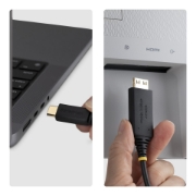 Picture of StarTech.com 1m USB-C to HDMI Adapter Cable, Gripping HDMI Connector, 4K 60Hz, Thunderbolt Compatible, HDR, Uni-Directional Cord for MacBook, Dell, HP, Lenovo