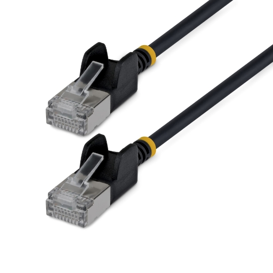 Image de StarTech.com N6APATSTP34BKS30CM câble de réseau Noir 0,3 m Cat6a U/FTP (STP) Rond