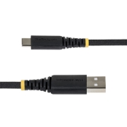 Image de StarTech.com Câble de Charge Rapide USB-A vers USB-C de 1m, 15W 3A, Gaine Tressée Double Couche Nylon/TPE, Câble de Charge USB-A vers Type C Durable, Câble USB A vers USB C